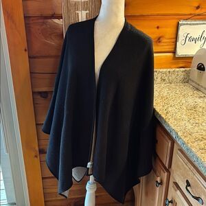 Calvin Klein Black Shrug with Chunky Knit and Open Front